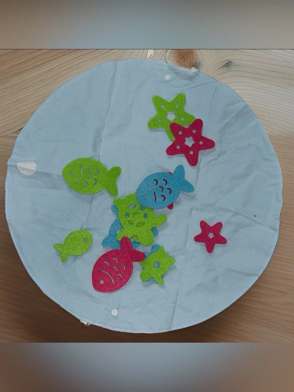 KiwiCo Ocean Games magnetic fishing and sorting set Felt Sea Creatures Wood Pole